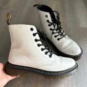 Dr. Martens White Boots Size US 7